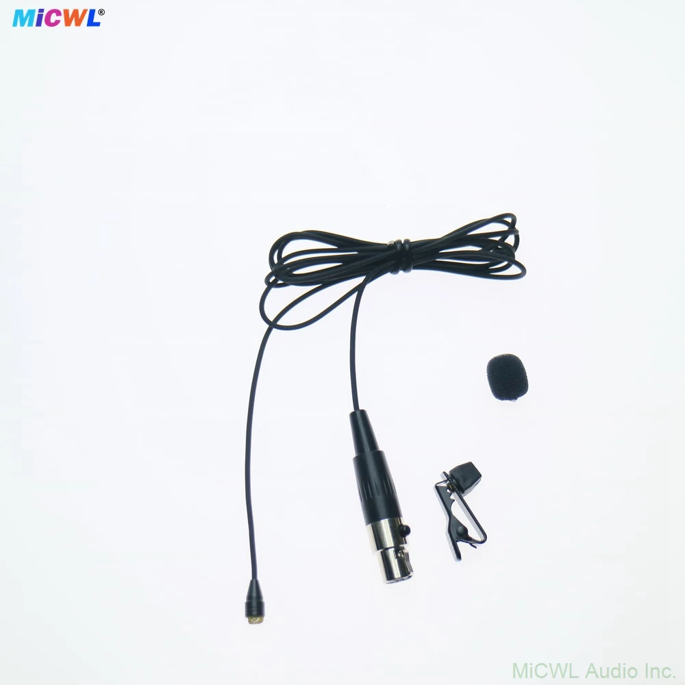 Gold Mic Head D6060 Tie Lavalier Microphone for Shure ULX SLX PGX Wireless Beltpack Mini 4Pin TA4F Plug 2 Color - view 5