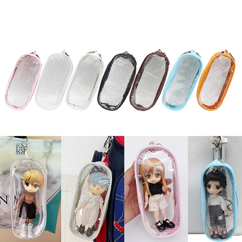 1/12 BJD Doll Go Out Bag trasparente Storage Bag portachiavi Doll Travel Package accessori per ciondoli