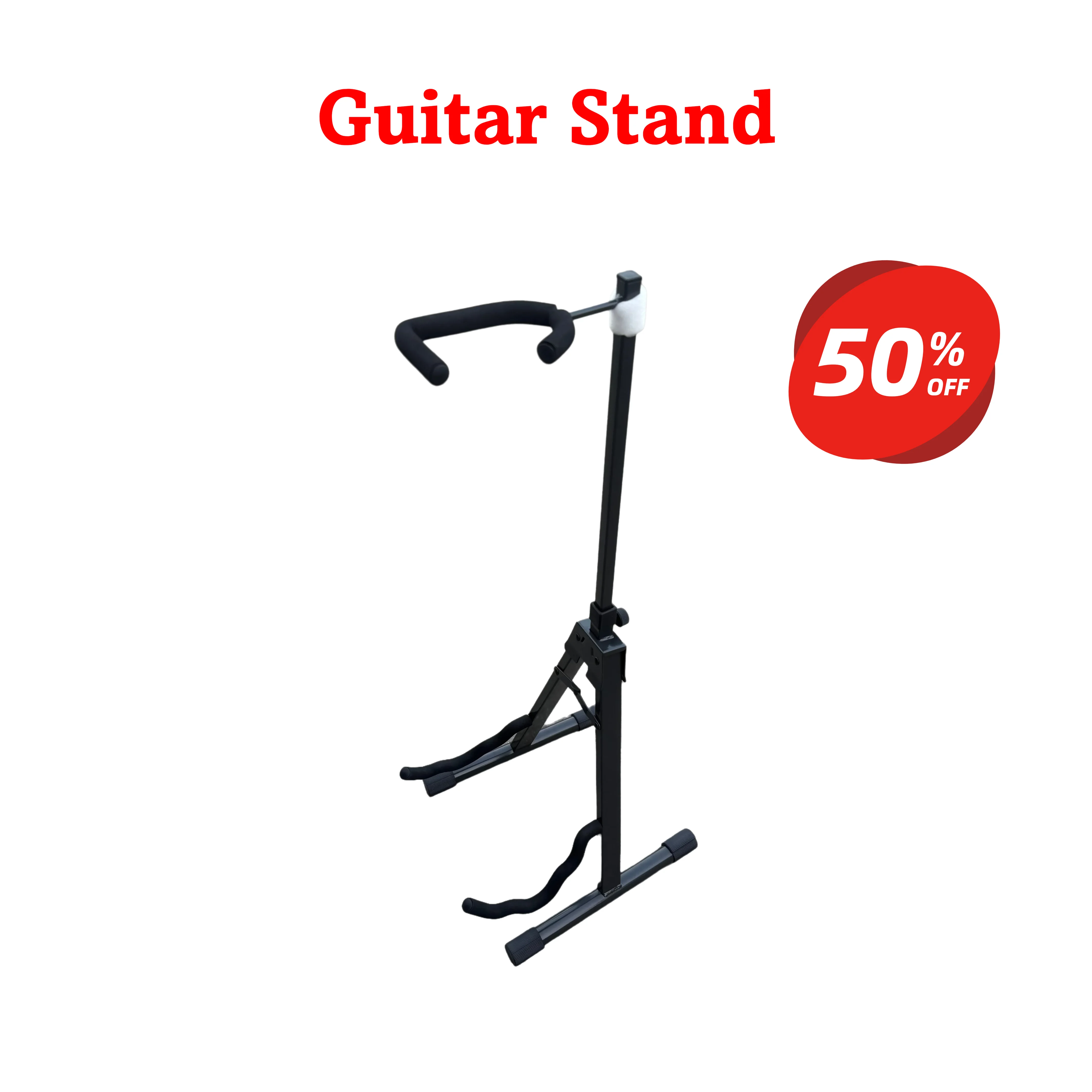 

Single-Head Foldable Guitar Stand - Instrument Holder for Electric/Acoustic Guitar & Pipa