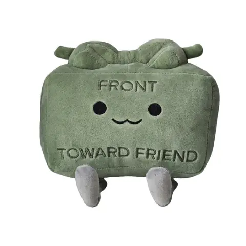 New Clay the Claymore Plush Doll Kawaii Green Square Doll Pillow Accessories Gift Collection Model For Kid Birthday Gifts 20cm