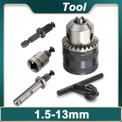 Convertidor de 1,5-13mm, 1/2 20UNF, portabrocas, rosca, adaptador de cambio rápido, SDS 1/4, llave de impacto, biela