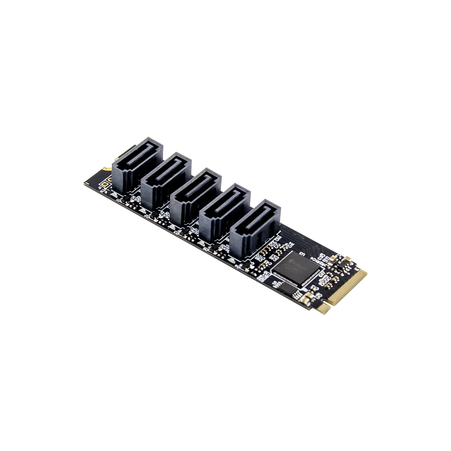 SUNWEIT ST532 M.2 M JMB585 SATA Gen3-uitbreidingskaart met vijf poorten