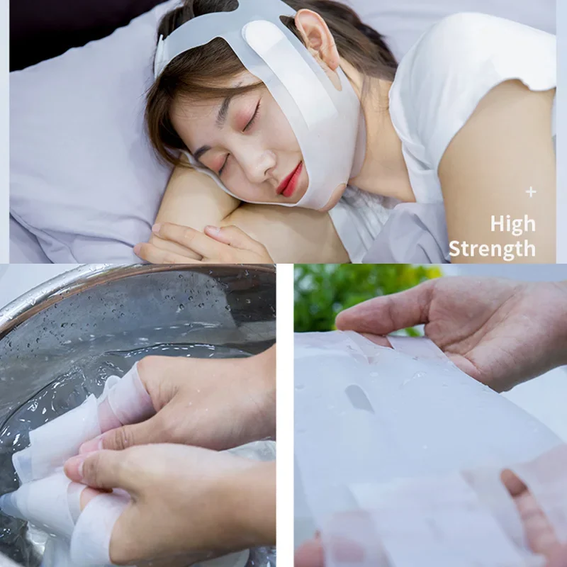 Beauty Face Lift Belt V Face Shaper Slimming Bandage Thin Chin Skin Firming Soft Silica Gel Anti Mildew Facial Slimming Tool