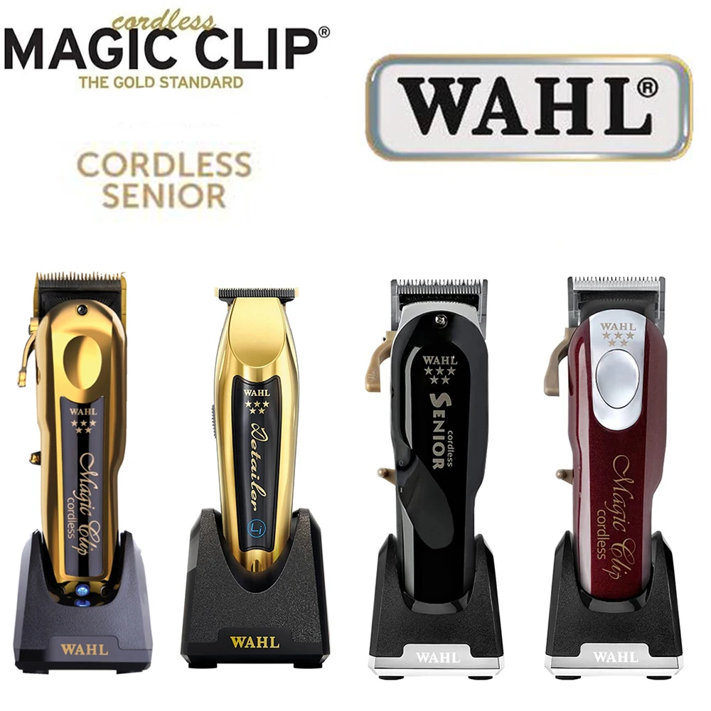 wahl-5-star-8148-magic-clip-gold-cordless-professional-legend-senior-hair-clipper-with-charger-stand-base-for-barbers-and-stylis