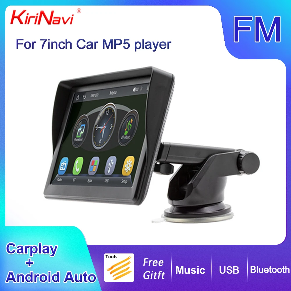 

KiriNavi Universal 7inch Car Radio Multimedia Video Player Carplay And Wireless Android Auto Touch Screen For Nissan Toyota Car