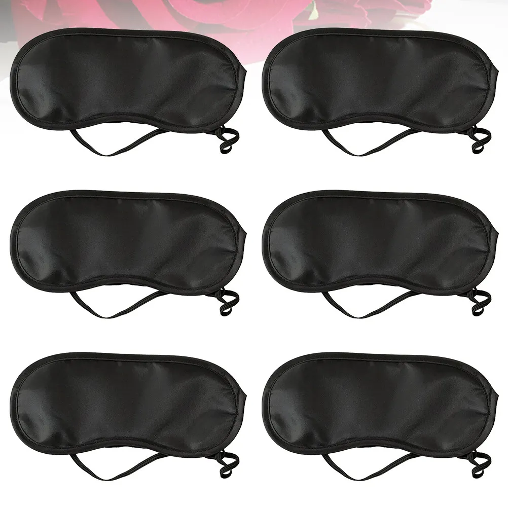 

20Pcs Black Sleeping Eye Mask Light Blocking Soft Comfortable Travel Sleep Shade Elastic Strap Blindfold for Home Hotel Airplane