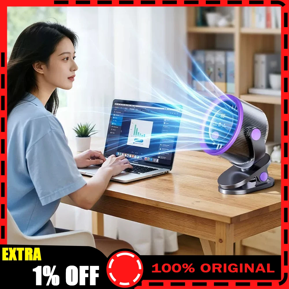 Aler s-565 Desktop Fan Intelligent Circulation Wind Control Desktop Small Fan Brushless Motor Light Weight Low Noise For Gifts