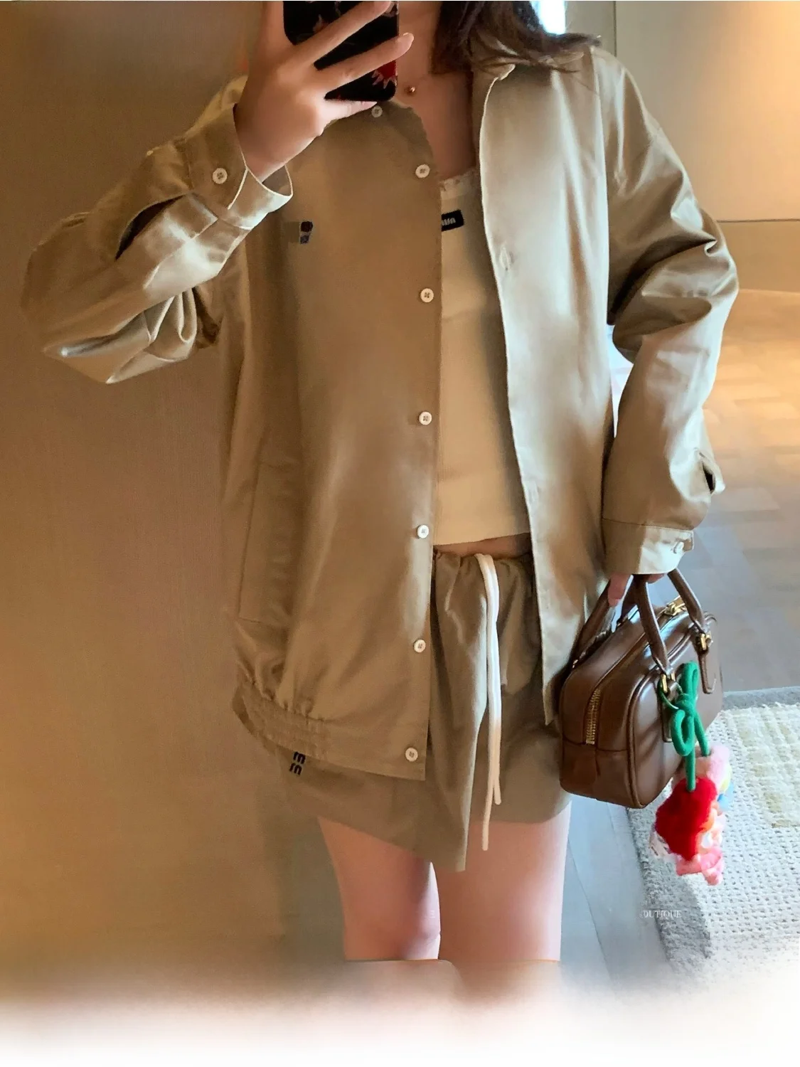 

Юбка-трапеция цвета хаки, пышная, повседневная, с высокой талией, из хлопка, для весны и осени, женская, стандартный крой