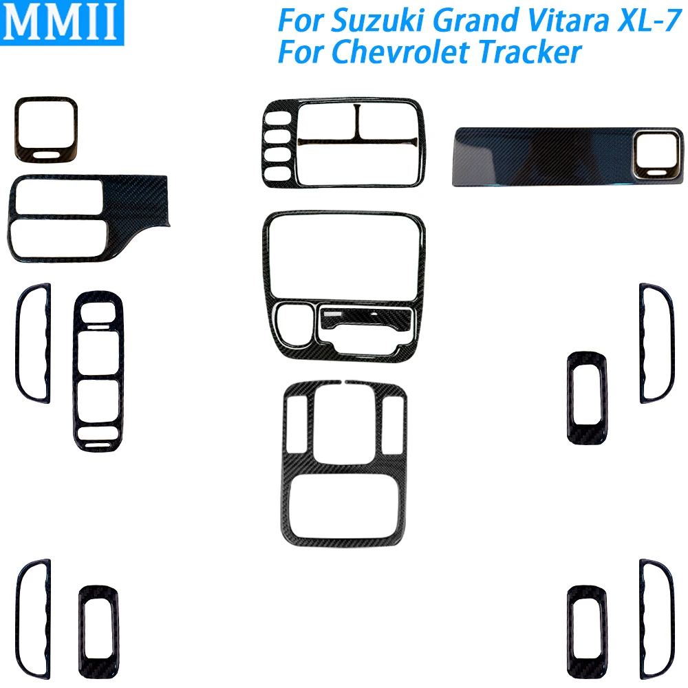 For Suzuki Grand Vitara XL-7 1999-2002 Vitara For Chevrolet Tracker 1999-2004 Carbon Fiber Gear Shift Air Outlet Car Sticker