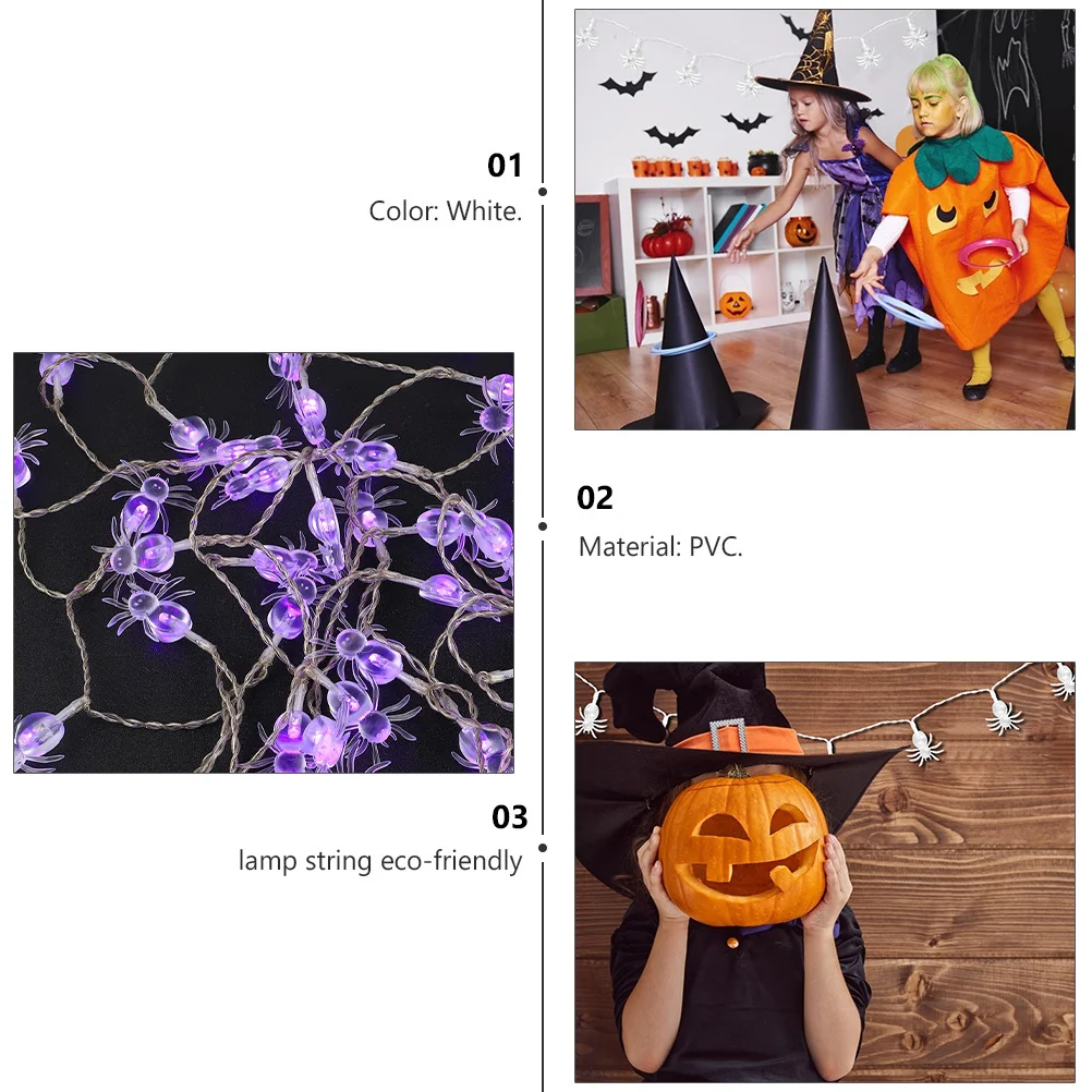 3 متر 30Led Led العنكبوت ضوء سلسلة تجهيزات حفلة الهالوين مقاوم للماء في الهواء الطلق ضوء سلسلة لحديقة الطرف الديكور هالوين