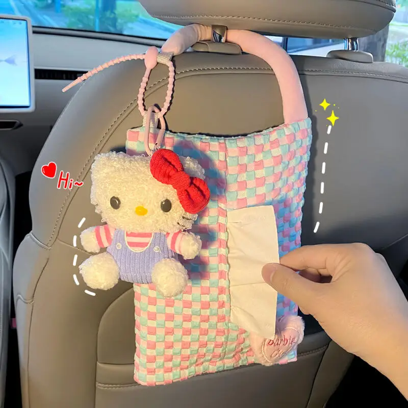 

Kawayi Hello Kitty Sanrio Advanced автомобильные коробки для салфеток креативная милая бумажная коробка автомобильная подвесная сумка для салфеток украшение интерьера автомобиля подарок