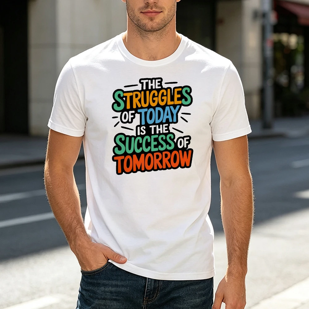 Colorful Inspirational Quote Graphic Tee Positive Motivational Slogan Men T Shirt Encouragement Gift for Friends Coworkers