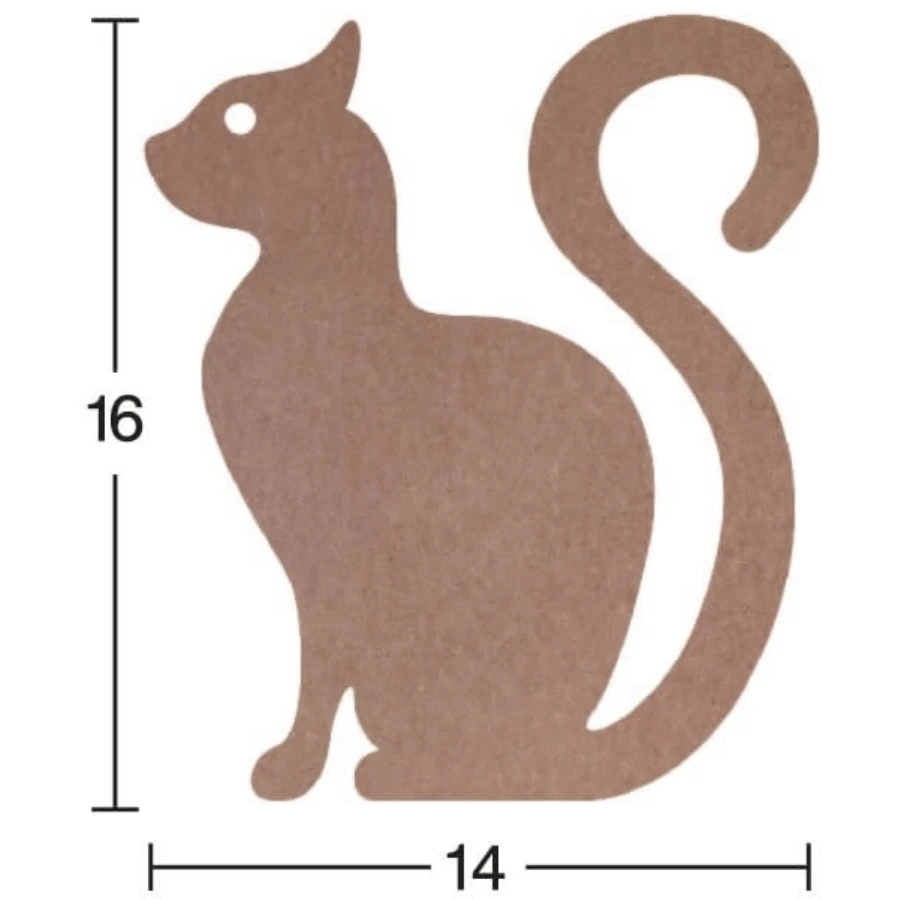 H66 Cat Trinket, 18mm Figurative Wood Object
