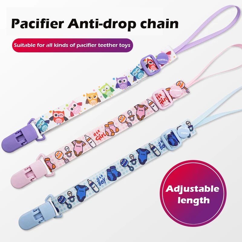 1pcs Adjust Baby Pacifier Clip Chain Ribbon Dummy Holder Chupetas Soother Pacifier Clips Strap Nipple Holder for Infant Feeding