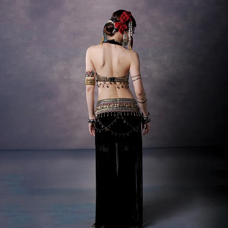 

Belly dancing Indian tribal style sexy show set gypsy tribal princess performance costumes woman