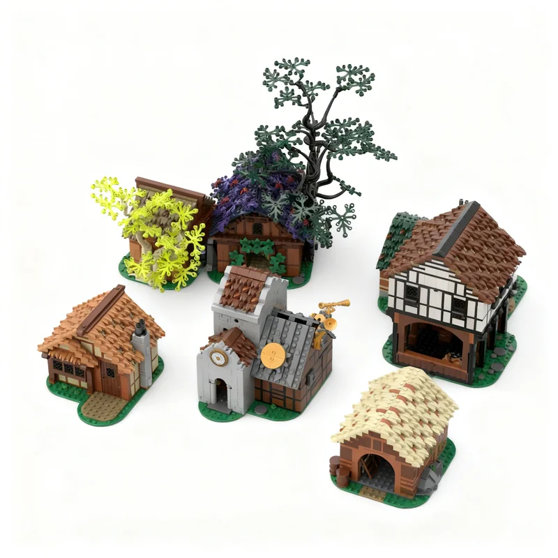 Art Craft Village - 4605pcs MOC Castle Village Model Building