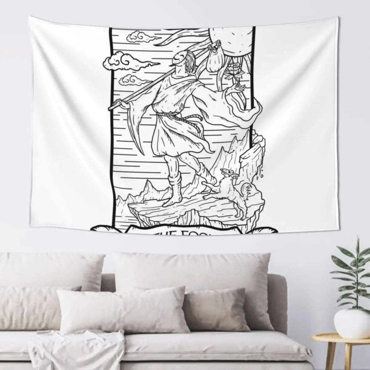 

Tarot Card The Fool Tapestry Room Decorator Wallpaper Bedroom On The Wall Kawaii Room Decor Tapestry