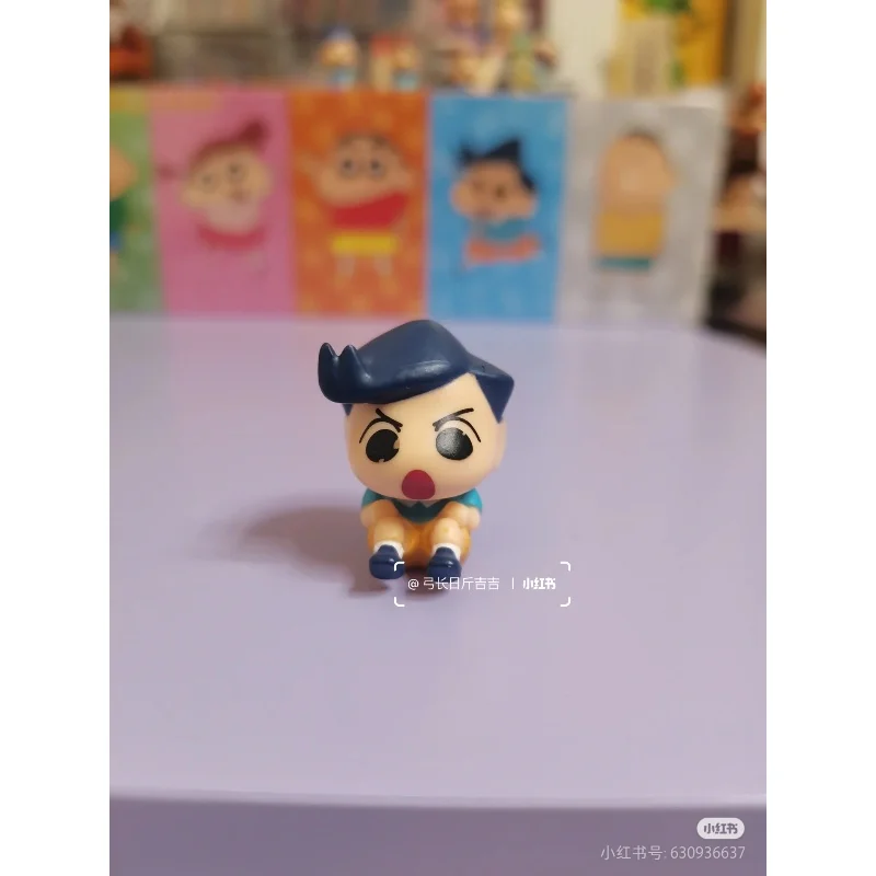 بانداي الأصلي غاشابون تلوين شين تشان نيني بعقب المشي سلسلة شخصيات أنيمي مجموعة صغيرة اللعب مهرجان هدايا الأطفال #4