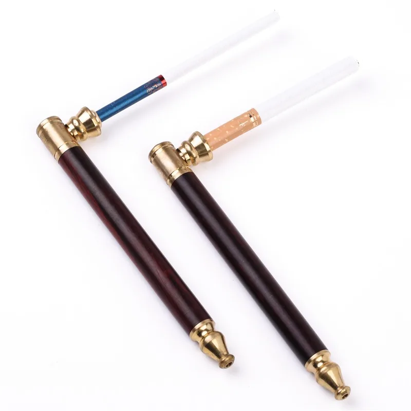 Wooden cigarette holder filter Rhinoceros horn rosewood Metal rod Filter oil fumes Pure wood high-end gift