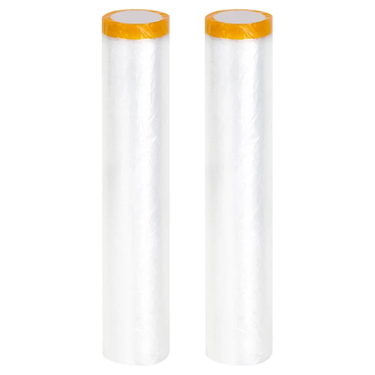 Pre-Taped Masking Film, Painters Plastic Sheeting Drop Cloth for Automotive Painting Covering, House Decoration
