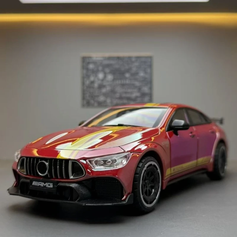 

1:24 AMG GT63 Sports Car Simulation Diecast Metal Alloy Model Car Sound Light Collection Kids Toy Gifts
