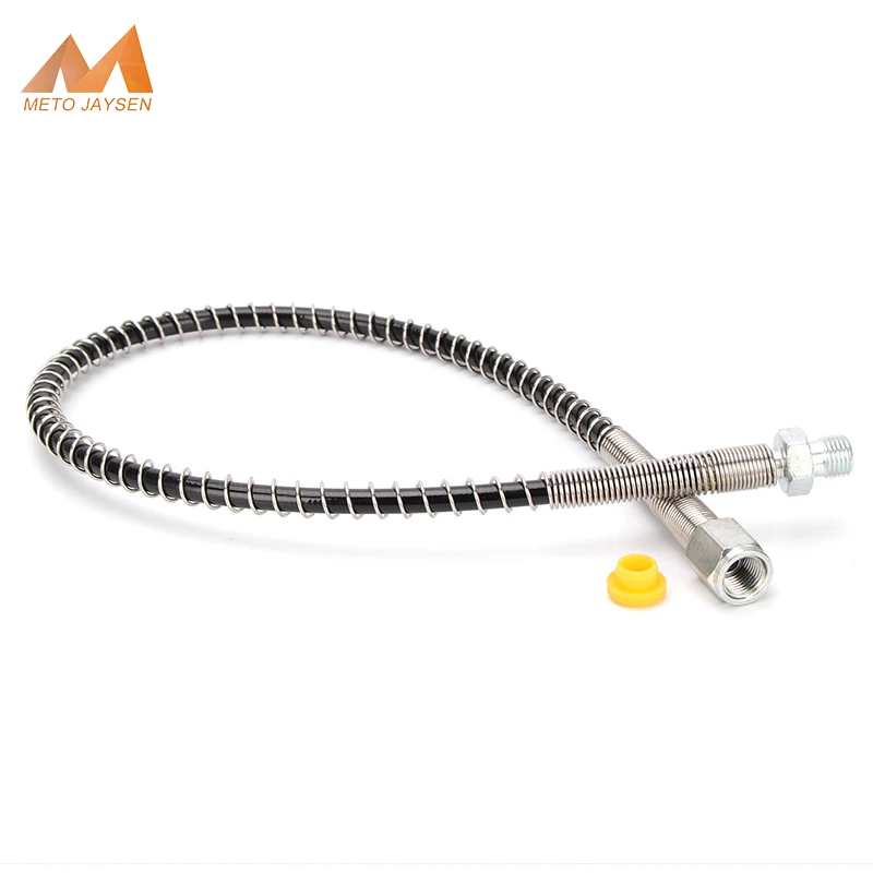 M10x1 Thread 40Mpa 400Bar 6000psi 50cm Long Pneumatics Pump Air Refilling High Pressure Nylon Hose with Spring Wrapped