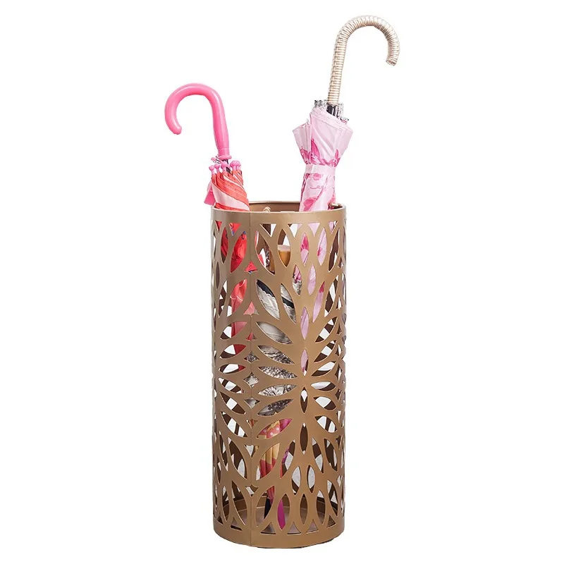 

bucket Home hotel lobby stand Floor-to-ceiling stand Hollow gold bucket rain gear