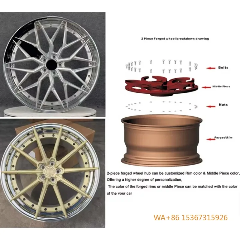 

2026 Hot Sale 2-Piece Forged Rims 18-24 Inch 5x114.3 Cool Style Custom Alloy Rims