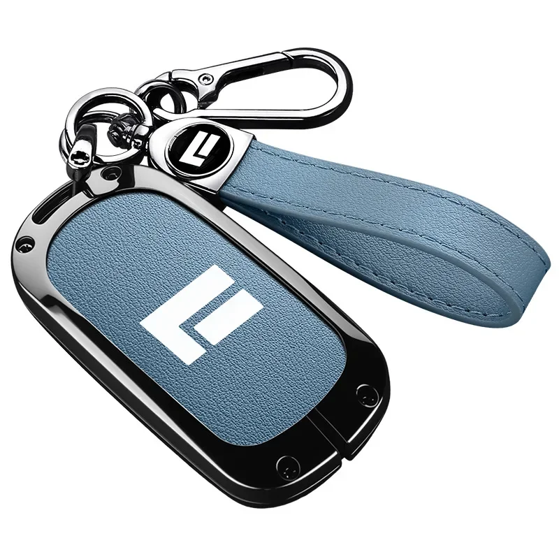 Car Zinc Alloy Leather Key Case Cover Holder For BAIC JISHI Polestone 01 Polestones 01 Car Interior Accessories Keychain