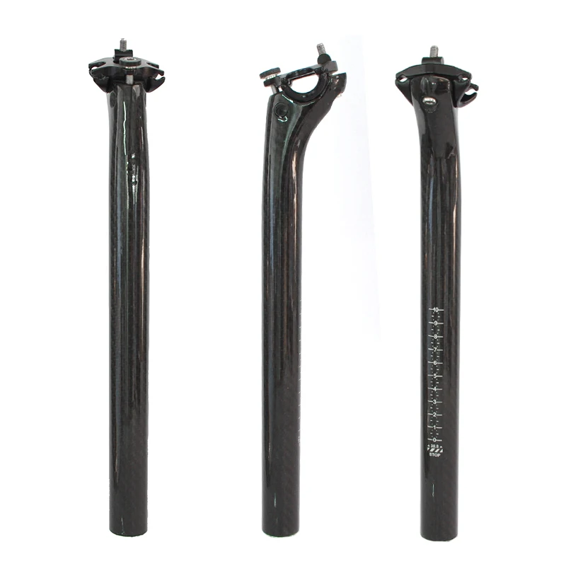 3K Carbon Fiber Road Bike Seatposts, 20Degree Full Carbon Fibre Bicycle Parts, MTB Parts, 27.2mm, 30.8mm, 31.6mm x 350mm, 400mm