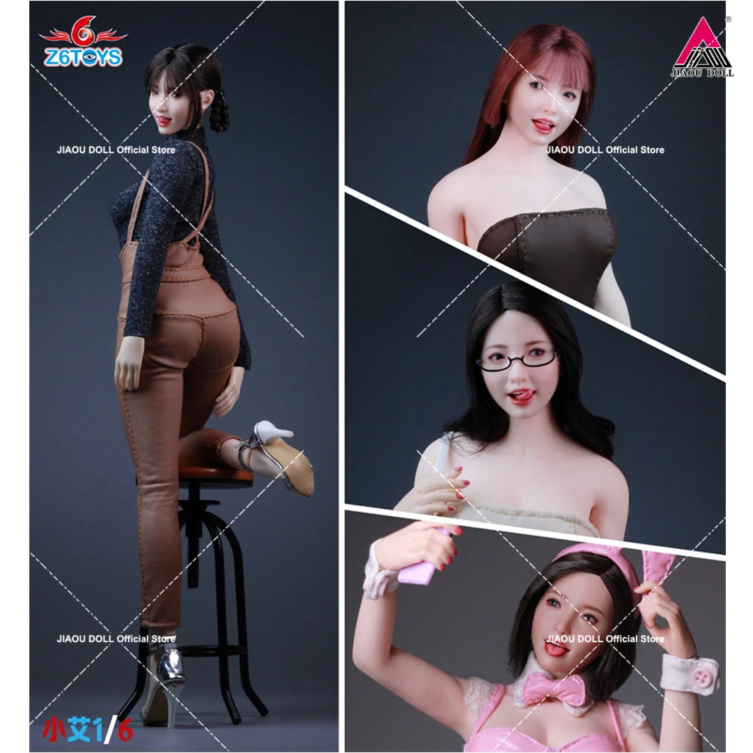 

Z6TOYS ZC017 1/6 Азиатская голова девушки, скульптура с подвижными глазами, сменные язычки, подходят для 12-дюймовой фигурки женщины-солдата, тело