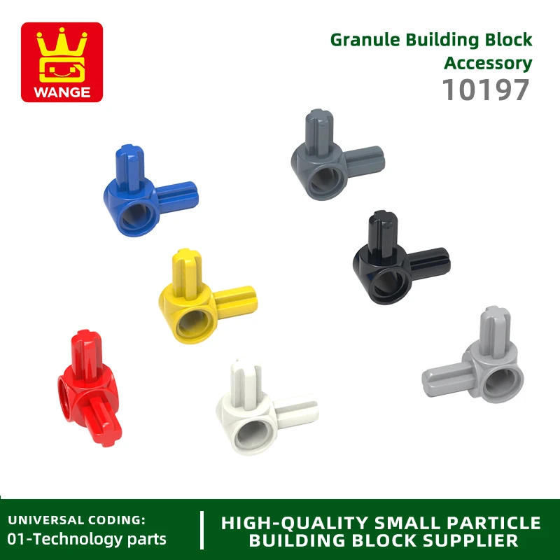 

20Pcs/lot NO.10197 Pin Connector Hub with 2 Perpendicular Axles Block Moc Color Accessories Compatible with Brick DIY Toys