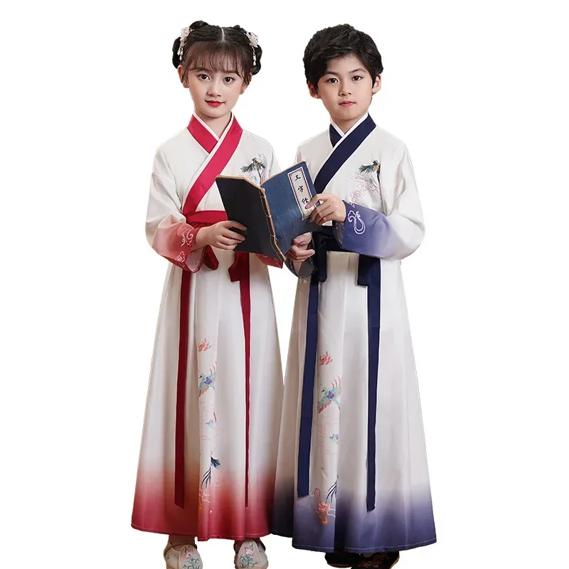 

Hanfu Men's and Children's Ancient Clothing Young Master's and Young Master's Clothing Tang Clothing Chinese Style Guoxue Girls'