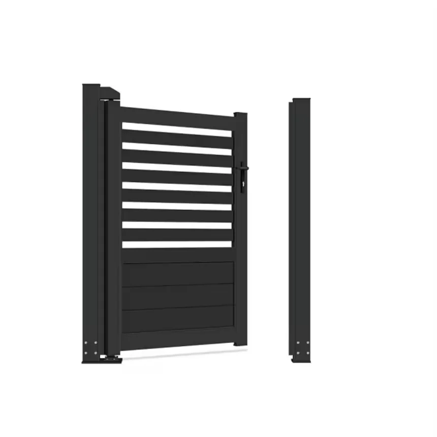 Customization Simple House Decoration Privacy Pedestrian Single Gate Design Driveway Automatic Driveway Hidden Gate Swing