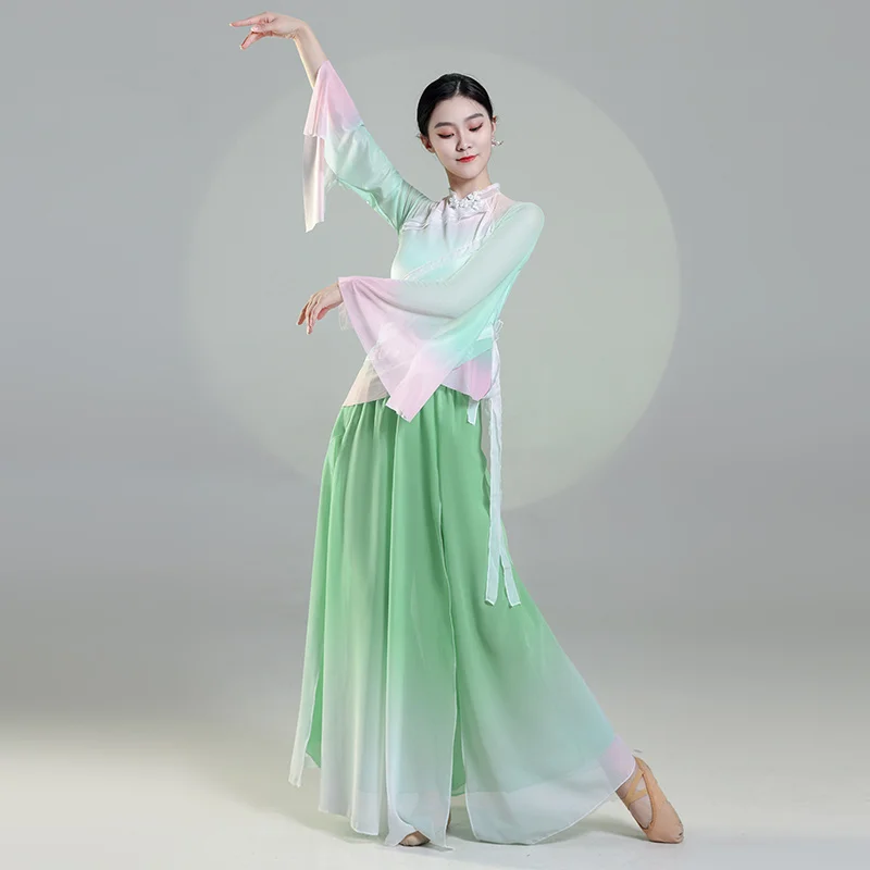 Roupas De Performance De Dança Clássica, Roupas De Treinamento Elegantes, Dança Na China, Expressões, Dança De Fã Folk, Desempenho De Yangge