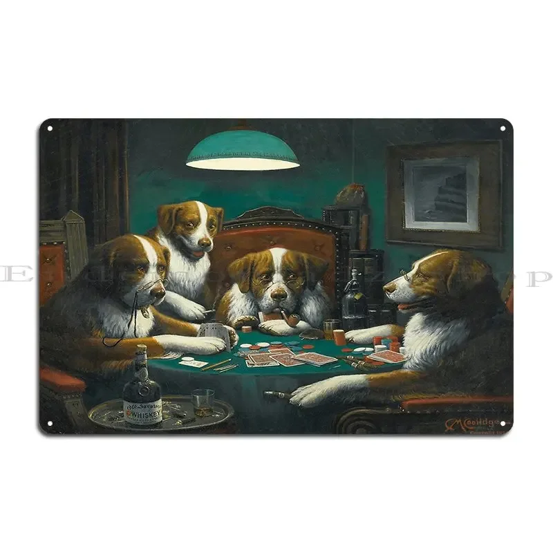 poker-with-the-boys-enesskeys-metal-sign-garage-designs-wall-mural-cave-garage-tin-sign-poster