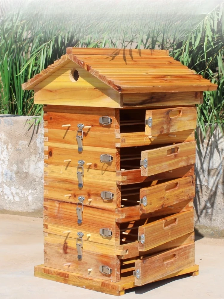 

Китайский плед-улей, утолщенный наклонный верх, китайская ель, старомодное ведро для пчеловодства, пчелиное ведро, клетчатая коробка с вареным воском, полный набор