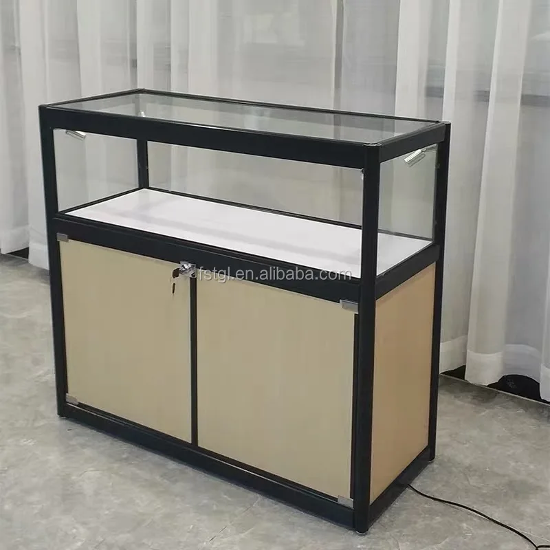 (Customized) glass transparent display Cabinet