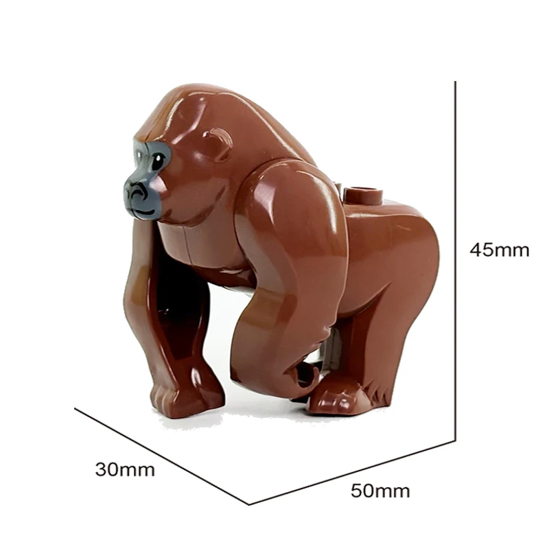 قيمة عظيمة!!! الحيوانات Zootopia الفيل الماموث الغوريلا Orangutan القرود نموذج ألعاب مكعبات البناء أرقام هدية