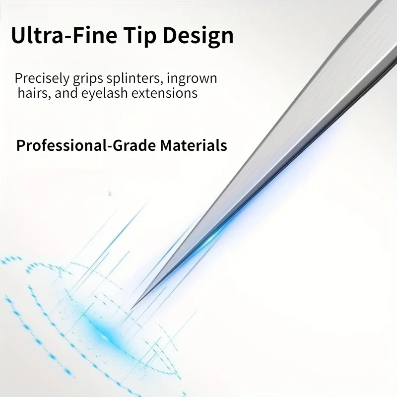 Stainless Steel Precision Pointed Tweezers, Beauty Makeup Eyebrow Pliers, Hair Removal , Accurate Pimple/Blackhead Extraction image 3