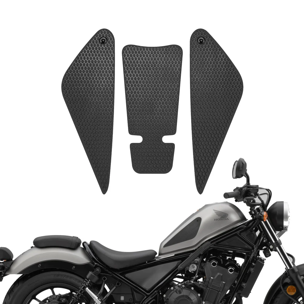 Motorcycle Tank Traction Pad Anti Slip Sticker Gas Knee Grip Protector For Honda Rebel500 Rebel300 CMX500 CMX300 2017 to 2024