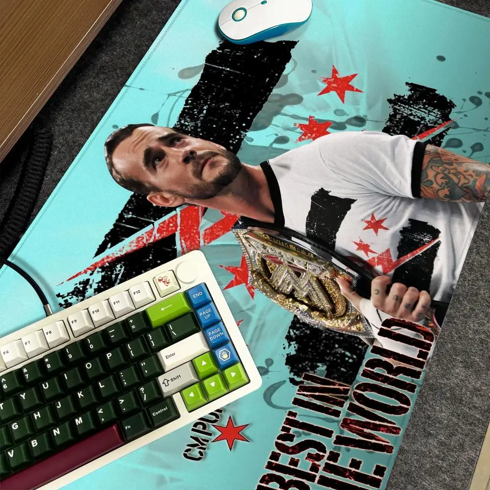 

Коврик для мыши C-CM P-Punk Xxl, компьютер, большой размер, нескользящая геймерская клавиатура, 90x40 см, художественный дизайн, HD настольный коврик