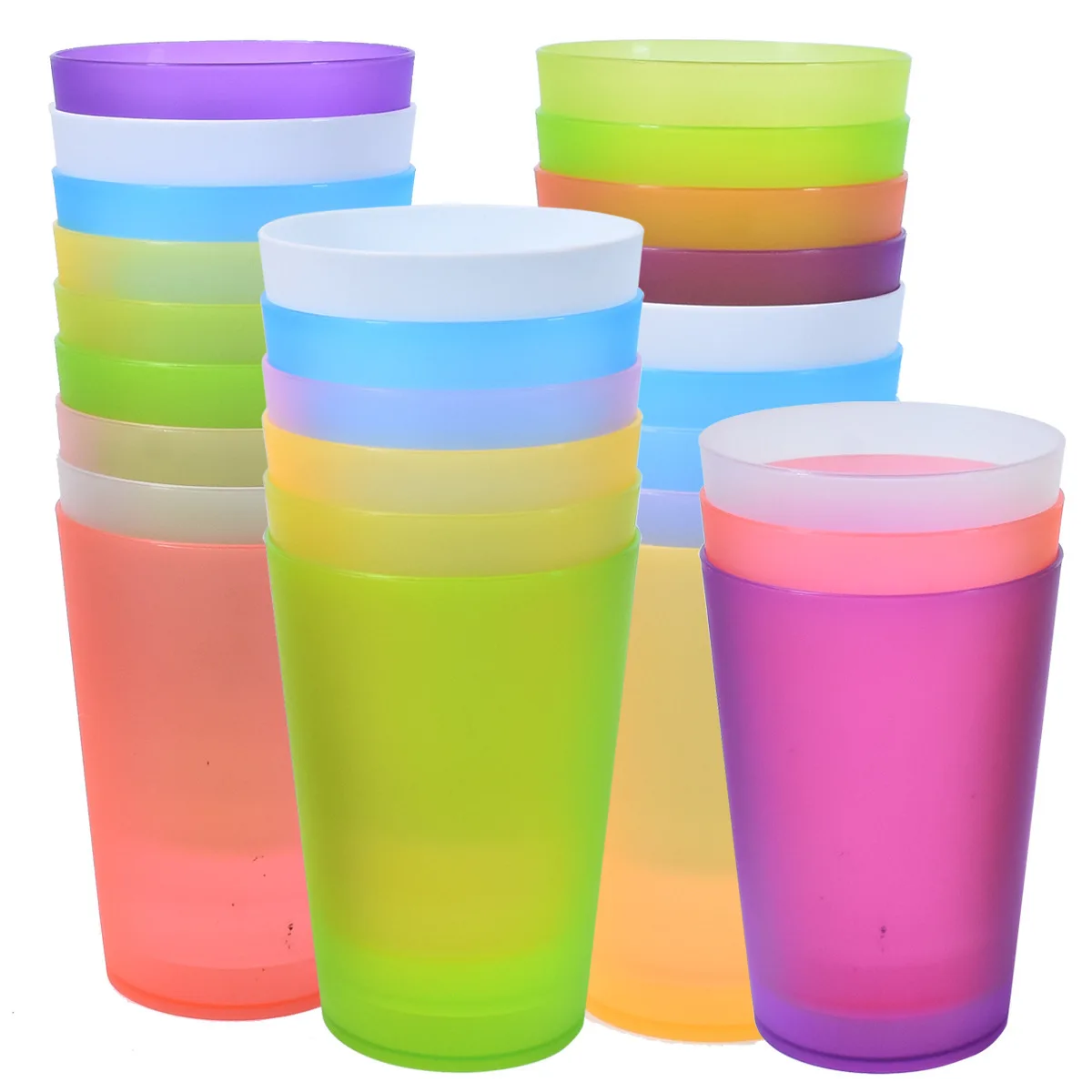 Unbreakable Stackable Restaurant Plastic Tumbler/Cup (Set of 8) 16 Ounce Clear for Restaurants and Home Dishwasher Safe BPA Free
