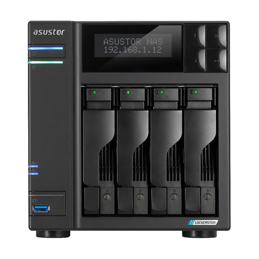 TLF ASUSTOR 4 Bay Home Mini NAS N5105 Quad Core 2 Lan 2.5GbE USB3.2 SATA HDD M.2 NVME SSD Storage Server