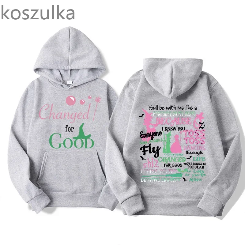 2025 Changed For Good Wicked Fantasy Hoodie Harajuku Hip Hop Pullover Tops Sweatshirts Fans Gift Autumn Winter Fashion Casual Cl