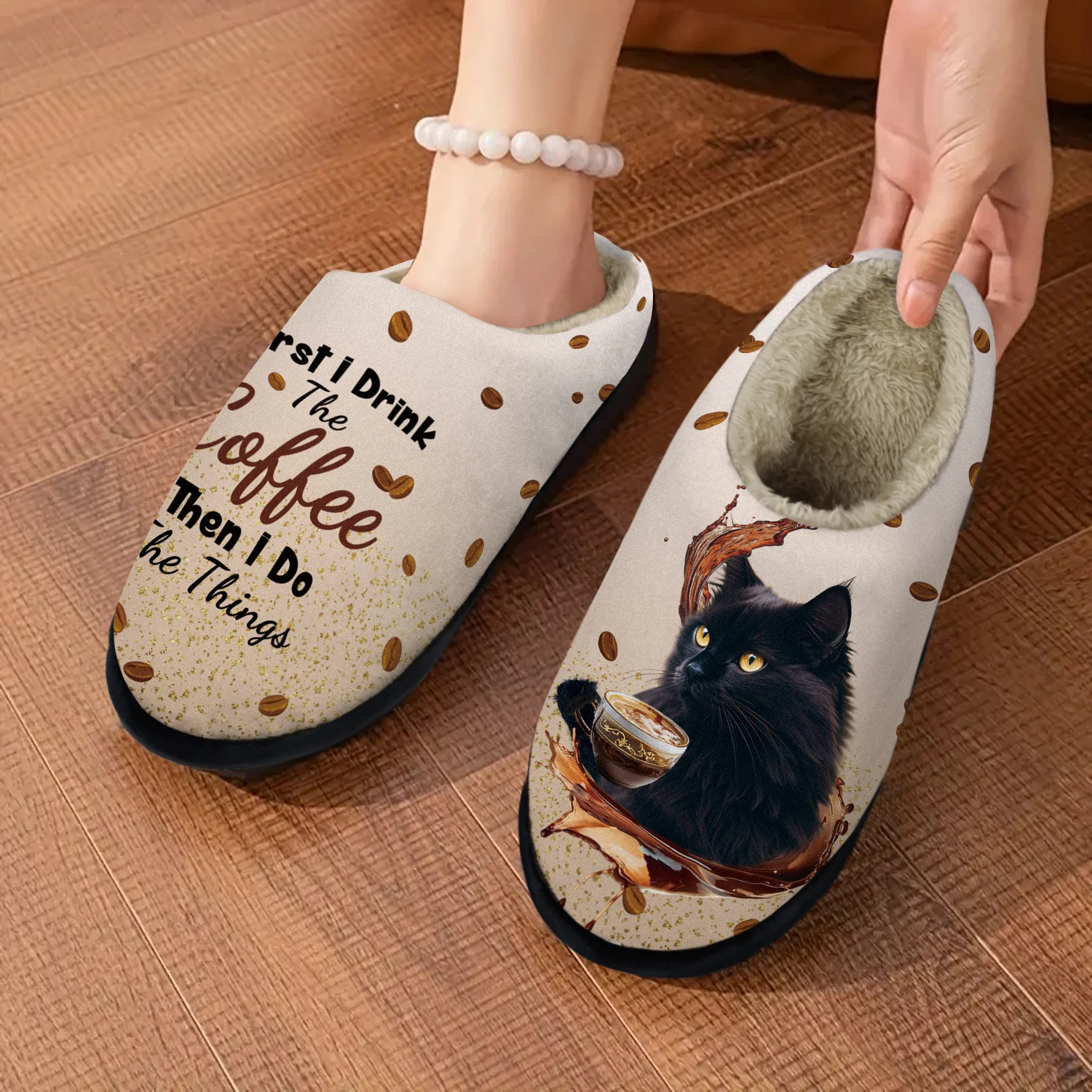 

Cat Gifts For Animal Lover,Indoor/Outdoor Slippers,Soft Memory Foam House slippers,Comfy Fuzzy House Shoes,Rubber Non-Slip Sole
