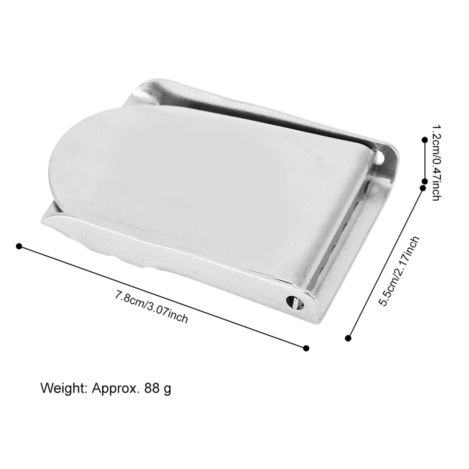 مشبك حزام وزن الغوص من الفولاذ المقاوم للصدأ للغوص في الهواء الطلق لملحقات حزام الخصر مقاس 5.2 سم
