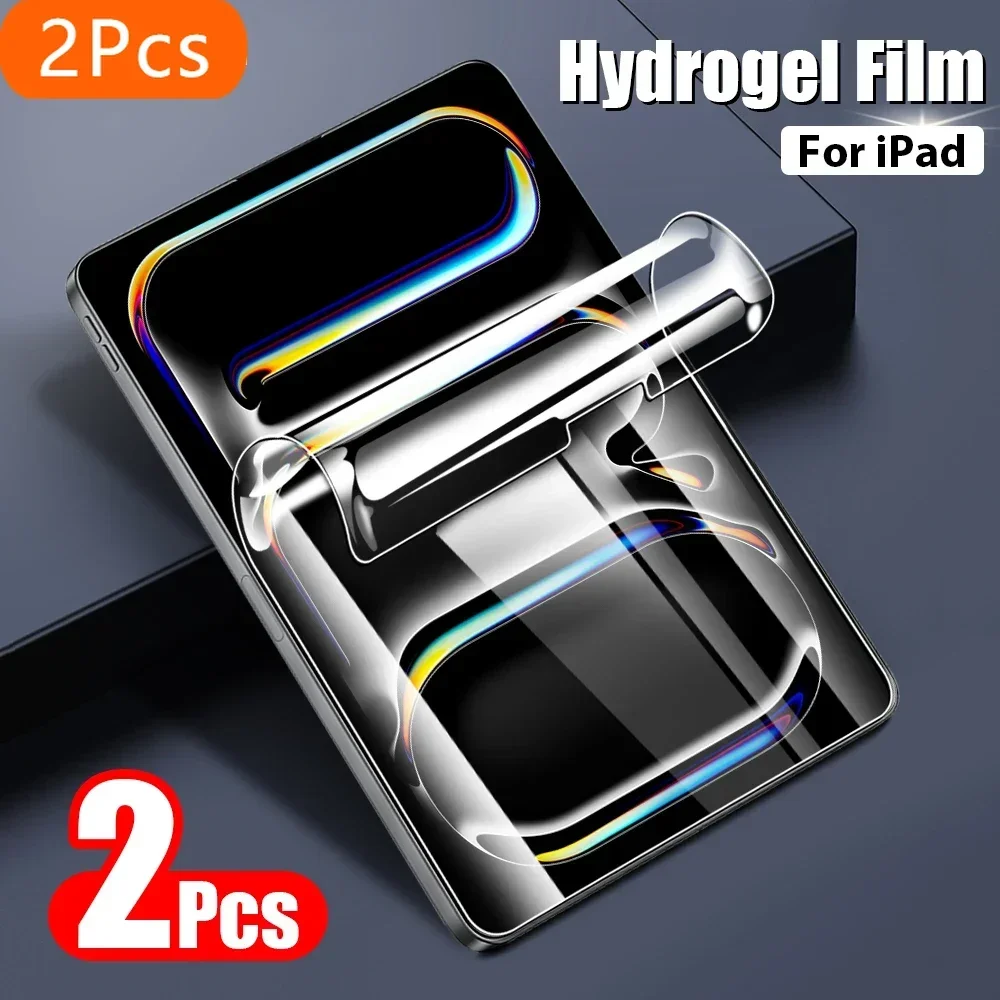 2Pcs Hydrogel Film For Ipad Pro 11 13 M4 M2 12.9 Air 5 4 3 2 Screen Protector For Ipad 10 9 10th 9th Generation Mini 6 10.2 10.9