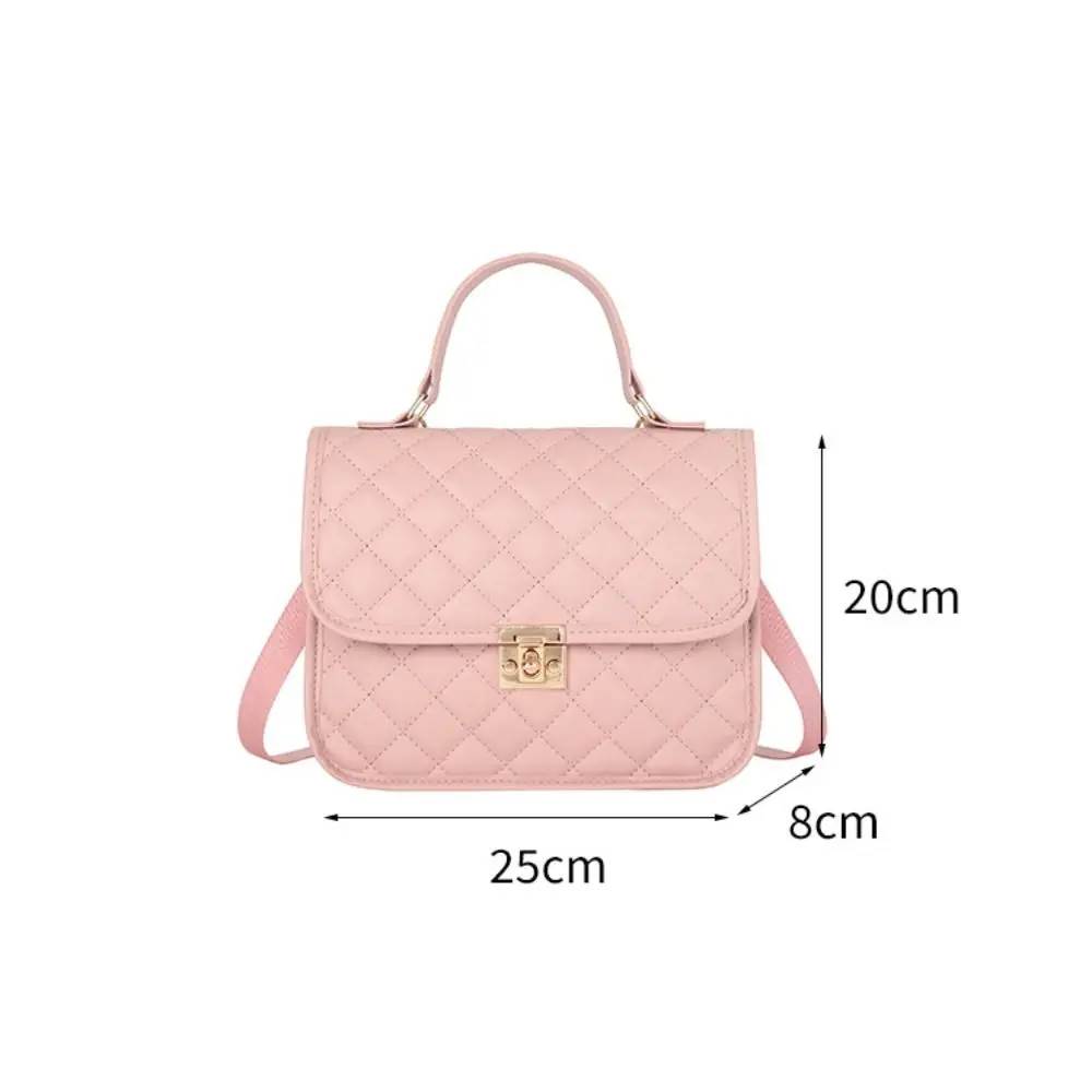 Fashion Women PU Backpack New School Bag Casual Small Square Bag Mobile Phone Bag Cross Body Bag Rhombus Handbag