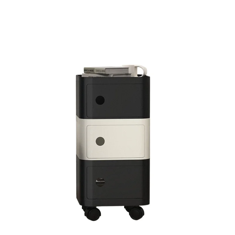 

Cream wind bedside table Square creative cabinet Children's small narrow side bedside table Plastic shelf Simple and modern